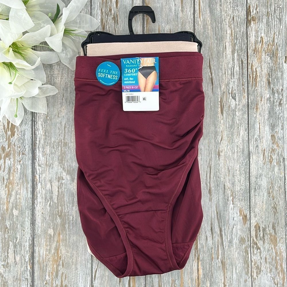 Women's 360 Comfort Hi-Cut Underwear Briefs Panties 3-Packs Size 5X/12